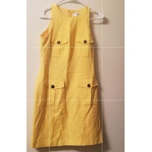 Shelli Segal yellow sheath dress, size 4